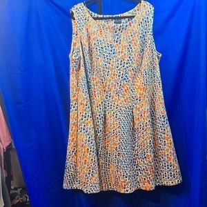 Gabby Skye Plus Size Sleeveless Pocket Dress Peacock Gems 24W